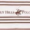 Lenjerie de pat Beverly Hills Polo Club cu dungi maro și alb, din bumbac 100% ranforce