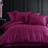 Lenjerie de pat din satin bumbac mov model Ekose