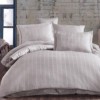Lenjerie de pat din satin bumbac gri model Ekose