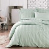 Lenjerie pat jacquard, Exclusive Satin, 6 piese, Hobby Home, Wafel - Sea Green