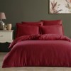 Lenjerie pat jacquard satin 6 piese, Nazenin Home, Square Bordo