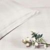 Lenjerie de pat Jacquard Satin de Lux 6 Piese TAC Carly Ecru, detalii complexe, bumbac satinat
