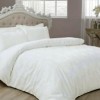 Lenjerie de pat Diana din satin ecru cu design jacquard sofisticat, set Tac
