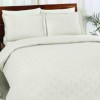 Lenjerie de pat Jacquard satin de lux modelul Cross crem, din bumbac satinat 100%, set de 6 piese