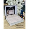 Lenjerie de pat TAC Jacquard cu model texturat în nuanțe de gri-bej, confecționată din satin de lux 100% bumbac