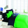 Lenjerie pat pentru 2 persoane Beverly Hills Polo Club, bumbac satinat, cod 106 - Dark Blue, Green