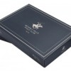 Lenjerie de pat din bumbac satin gri, alb și galben cu logo Beverly Hills Polo Club