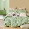 Lenjerie de pat percale floricele albe și portocalii din bumbac 100%, set 3 piese, pat de o persoană, fabricată în România