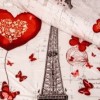 Lenjerie pat + Pilota primavara/toamna +2 Perne, Paris in love