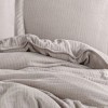 Lenjerie de pat din muselina si bumbac satinat Cappuccino, 100% bumbac , design elegant si respirabil