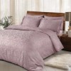 Lenjerie de pat TAC Jakar Brinley Lila, bumbac 100% satinat, design jacquard, nuanțe lila, set 6 piese.