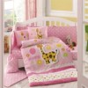 Lenjerie patut bebelusi bumbac 100% poplin, Hobby Home, Puffy Pink