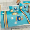 Lenjerie patut bebelusi bumbac 100% ranforce, Bahar Home, Sky