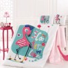 Lenjerie patut bebelusi bumbac 100% ranforce, Nazenin Home, Flamingo