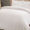Lenjerie de pat bumbac satinat TAC Mako-Satin, Basic in nuanta de alb, ideala pentru un decor modern si sofisticat