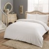 Lenjerie de pat bumbac satinat TAC Mako-Satin, Basic in nuanta de alb, ideala pentru un decor modern si sofisticat