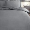 Lenjerie de pat bumbac satinat TAC Mako-Satin, Basic in nuanta de antracit, ideala pentru un decor modern si sofisticat
