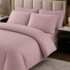 Lenjerie XXL dublu bumbac 100% premium satin, TAC, Stripe lila King