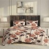 Lenjerie pat dublu hortensii ralex pucioasa 6 piese design floral elegant