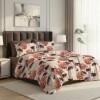 Lenjerie pat dublu hortensii ralex pucioasa 6 piese design floral elegant