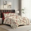 Lenjerie pat dublu trandafiri vintage ralex pucioasa 6 piese design floral crem roz