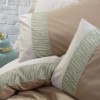 Lenjerie de pat Cotton Box Beldon Mink, bumbac 100% ranforce, broderii rafinate, set 6 piese, culori crem și bej.