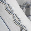 Lenjerie de pat din bumbac satinat Brode Saten Cotton Box, set 6 piese, design elegant cu broderii sofisticate, culoare gri rafinat.