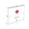 Lenjerie de pat Cottonbox Life Cinnamon din bumbac 100% ranforce, cu design geometric în nuanțe de scorțișoară și gri pe fundal bej