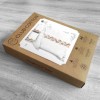 Lenjerii Craciun 3D alb pat dublu cu crengute decorative si fructe rosii, bumbac 100% ranforce, Tisa