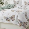 Lenjerie de pat dublu cu fluturi multicolori din bumbac si poliester Elvo - lenjerii 1+1 gratis