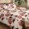 Lenjerie de pat dublu hortensii design floral elegant