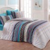 Lenjerie de pat din bumbac ranforce Melanie cu design geometric colorat