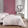 Lenjerie de pat Tac din bumbac satinat, 4 piese, cu design floral roz delicat și elegant