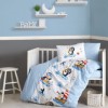 Lenjerii patut bebelusi bbc 100% ranforce, Cotton Box, Penguen - Blue