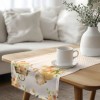 Napron 40x150 cm bumbac 100% Londy cu iepuras si carucior cu flori de primavara
