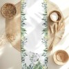 Napron decorativ 40x150 cm bumbac 100% Gizmo cu iepuras si frunze verzi
