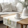 Napron Paste 40x150 cm bumbac 100%, model cu iepuraș și flori pastelate – Club Cotton YoYo
