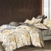 Lenjerie de pat cu model geometric gri-auriu, oferta lenjerii de pat 1+1 gratis