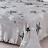 Pătură cocolino gri cu stele negre și albe 200x230 cm