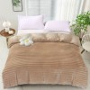 Patura cocolino Line 200x230cm maro, microfibra plusata dungi
