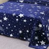 Patura cocolino albastra cu imprimeu de steluțe 200x230 cm