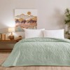 patura embosata TAC Tessra verde220x240 cm groasa utilizata ca patura sau cuvertura decorativa pentru pat