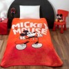 Pătură de lux Disney Mickey Mouse Classic Red, 160x220 cm, bumbac 100%