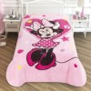 Pătură de lux Disney Minnie Mouse, roz, alb, negru, 160x220 cm.