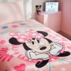 Pătură de lux Disney Minnie Pinky Garden, 160x220 cm, bumbac 100%