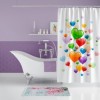 Perdea dus cu 12 inele, dimensiunea 180x200cm - 3D Heart Balloons