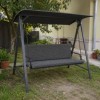 perna balansoar gradina gri melanj 150x50x50 cm  doua segmente husa detasabila Oxford Ralex Pucioasa