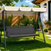 perna balansoar gradina gri melanj 150x50x50 cm  doua segmente husa detasabila Oxford Ralex Pucioasa
