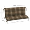 perna balansoar gradina 150x50x50 cm doua segmente carouri maro bej husa detasabila Ralex Pucioasa