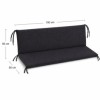 perna balansoar gradina negru 150x50x50 cm  doua segmente husa detasabila Oxford Ralex Pucioasa